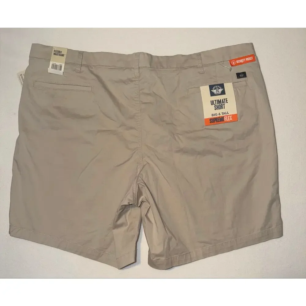 Docker men’s new Khaki with flexible waistband shorts